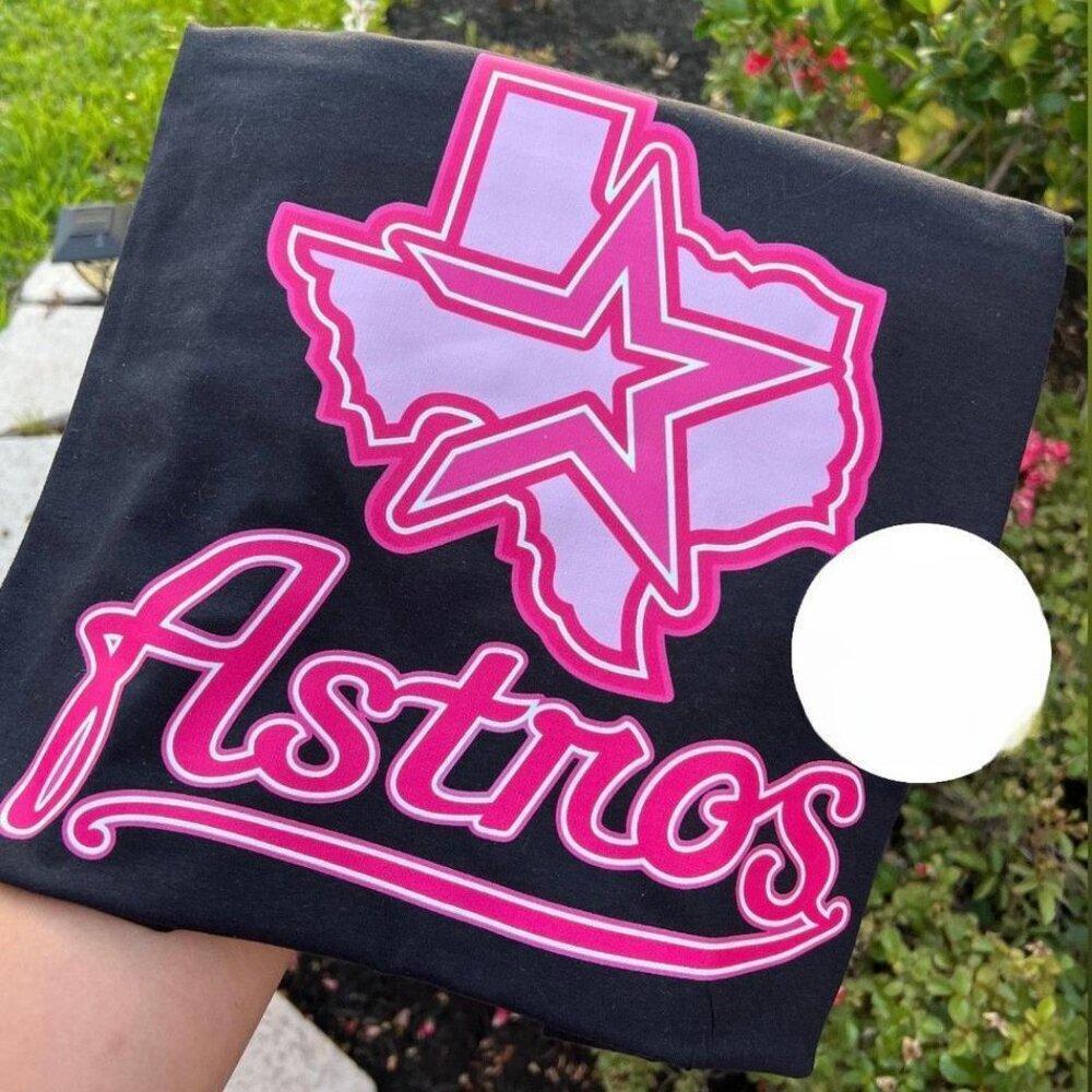 Houston Astros Unisex Shirt Retro Baseball Mlb Pink State T-Shirt 26